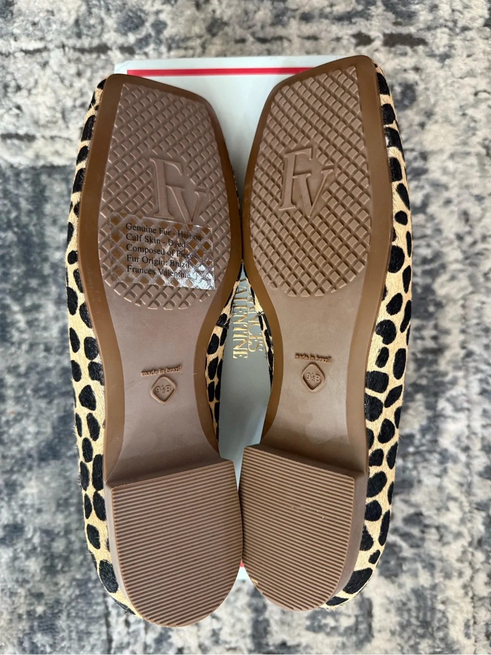 Frances Valentine Leopard Calf Hair Ballet Flats